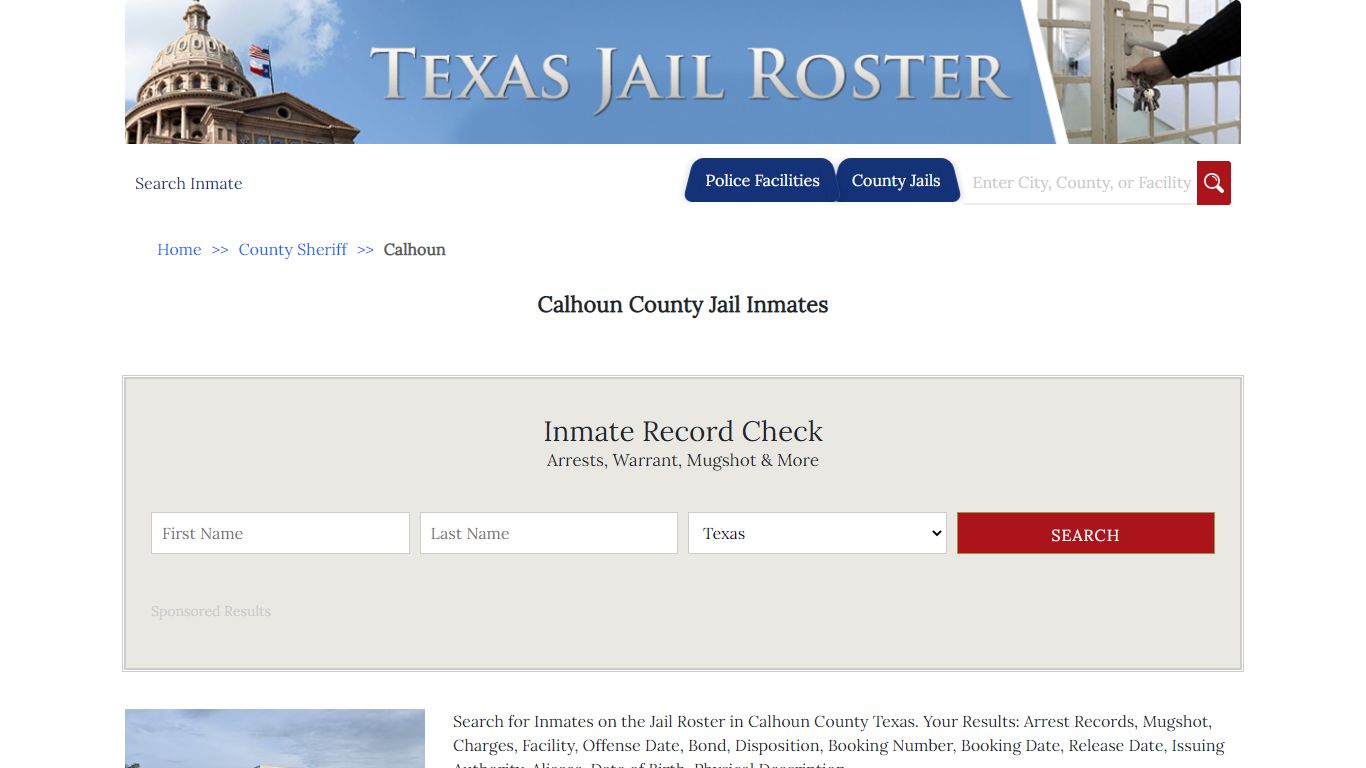 Calhoun County Jail Inmates | Jail Roster Search